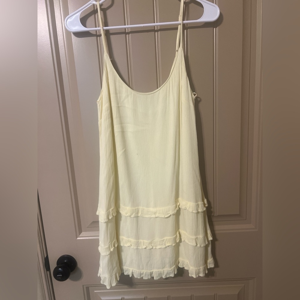 Yellow Layered Sleeveless Dress
